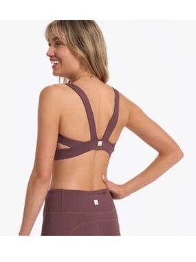 Vuori Stride Sports Bra Chestnut Strappy Back Size Small